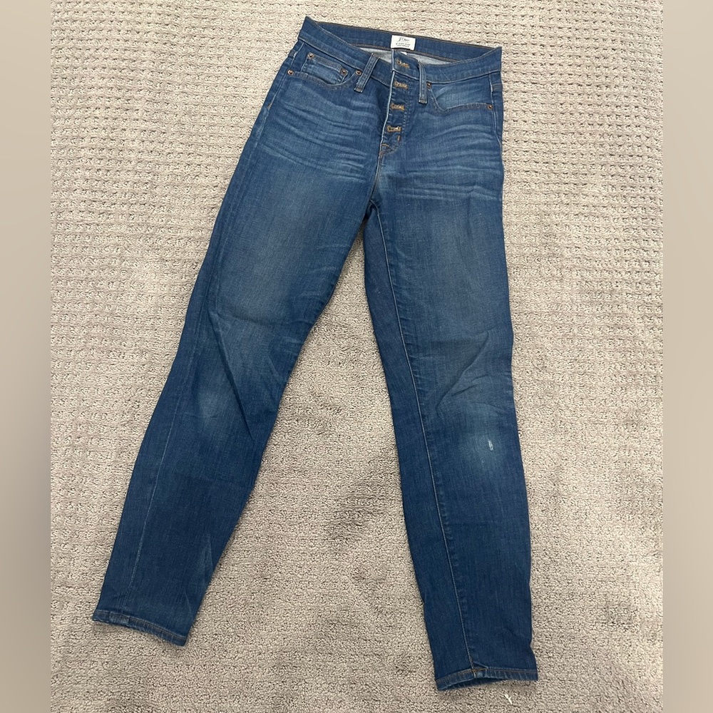 J.Crew 9” High Rise Toothpick Skinny Jeans